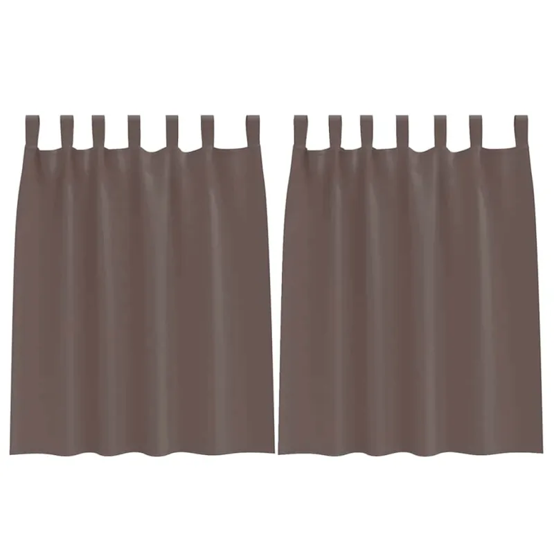 Užuolaidos su žiedais, blokuojančios šviesą 2 pcs Tamsiai rudas