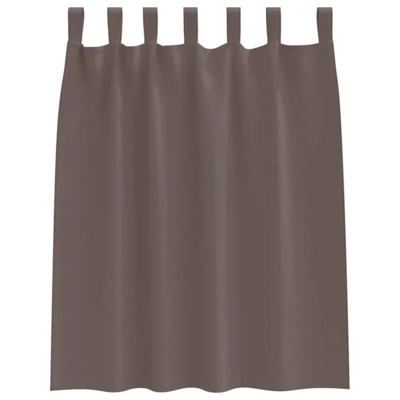 Užuolaidos su žiedais, blokuojančios šviesą 2 pcs Tamsiai rudas