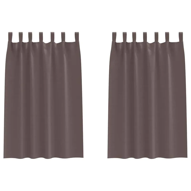 Užuolaidos su žiedais, blokuojančios šviesą 2 pcs Tamsiai rudas
