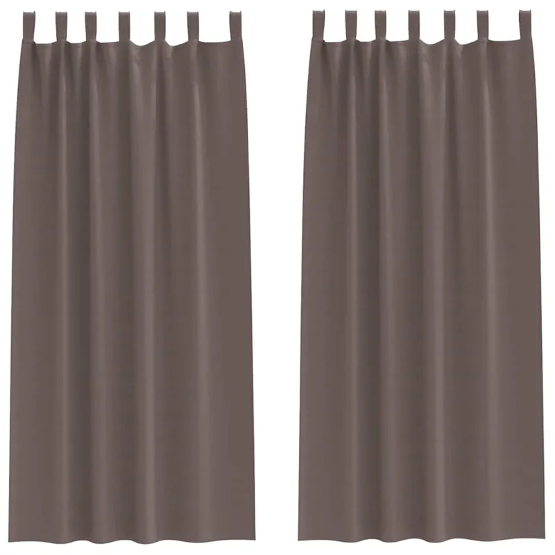 Užuolaidos su žiedais, blokuojančios šviesą 2 pcs Tamsiai rudas