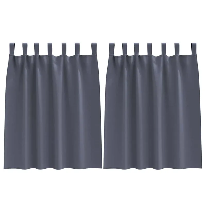 Užuolaidos su žiedais, blokuojančios šviesą 2 pcs Antracitas