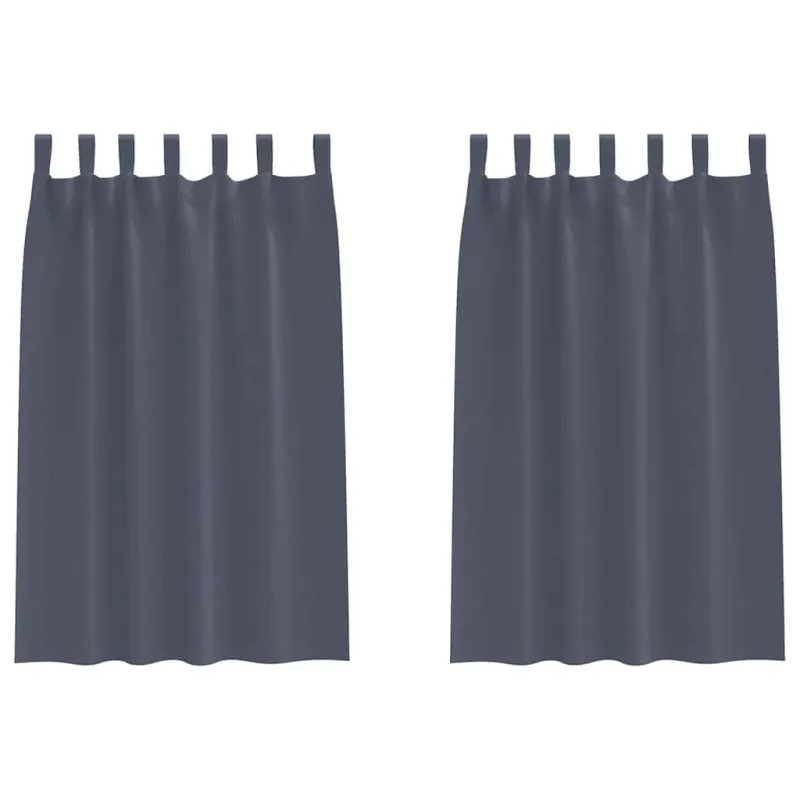 Užuolaidos su žiedais, blokuojančios šviesą 2 pcs Antracitas