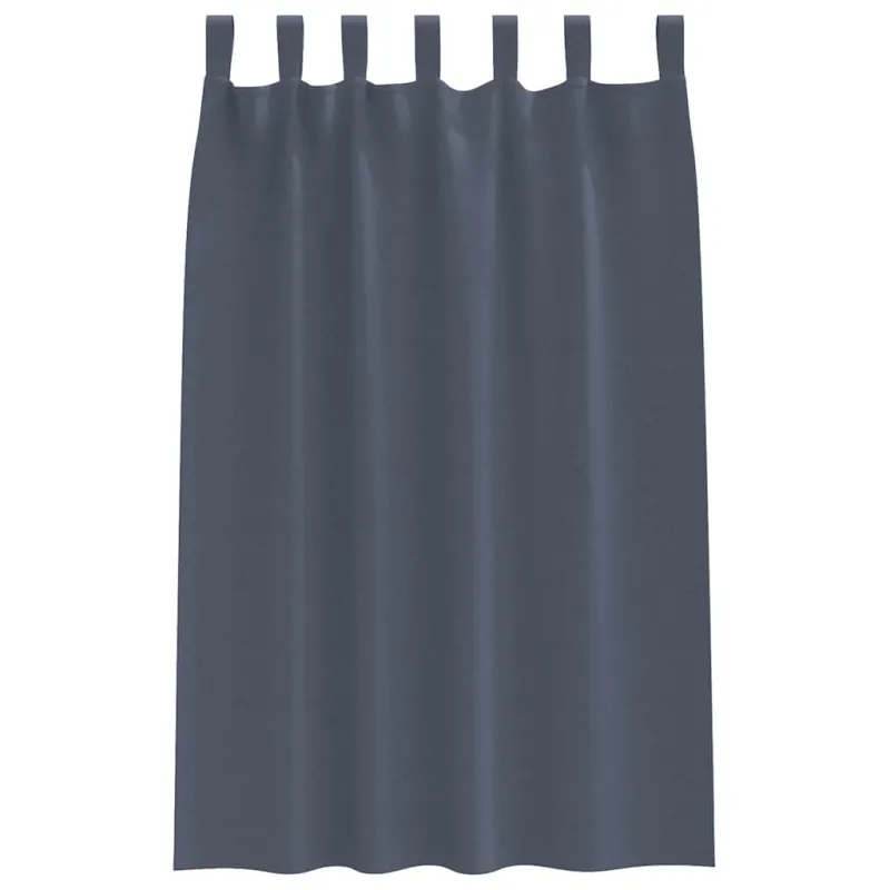 Užuolaidos su žiedais, blokuojančios šviesą 2 pcs Antracitas