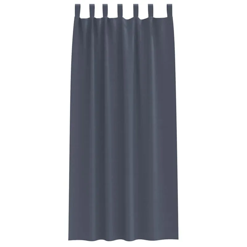 Užuolaidos su žiedais, blokuojančios šviesą 2 pcs Antracitas