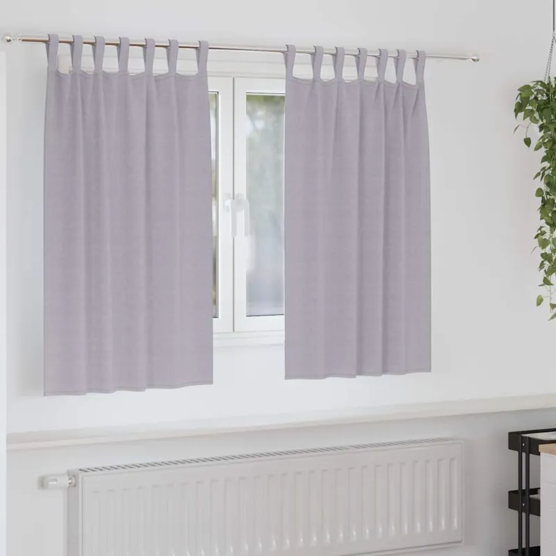 Užuolaidos su žiedais, blokuojančios šviesą 2 pcs Metalo pilka