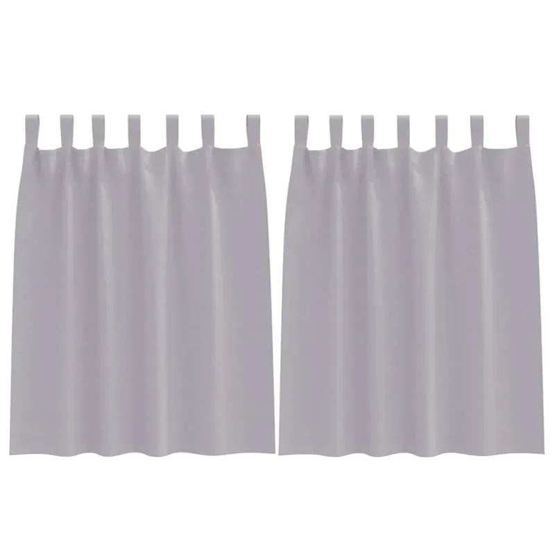 Užuolaidos su žiedais, blokuojančios šviesą 2 pcs Metalo pilka