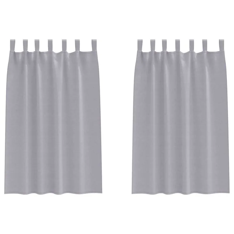Užuolaidos su žiedais, blokuojančios šviesą 2 pcs Metalo pilka