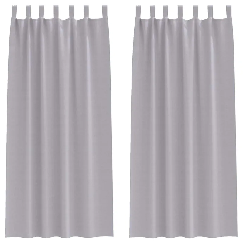 Užuolaidos su žiedais, blokuojančios šviesą 2 pcs Metalo pilka