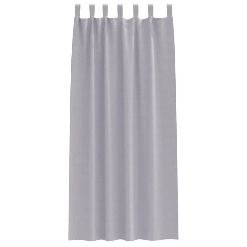 Užuolaidos su žiedais, blokuojančios šviesą 2 pcs Metalo pilka