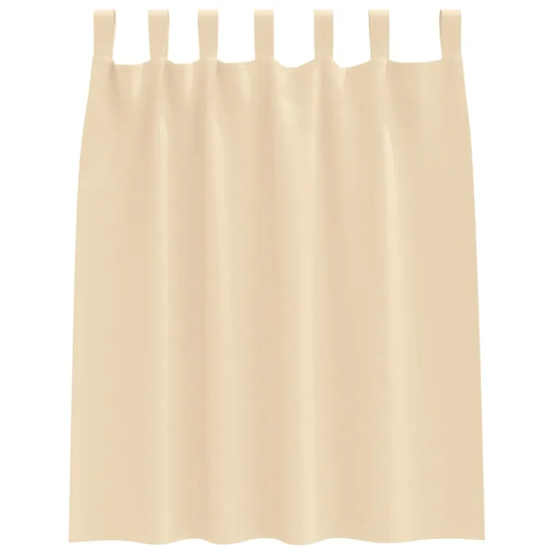 Užuolaidos su žiedais, blokuojančios šviesą 2 pcs Kreminė