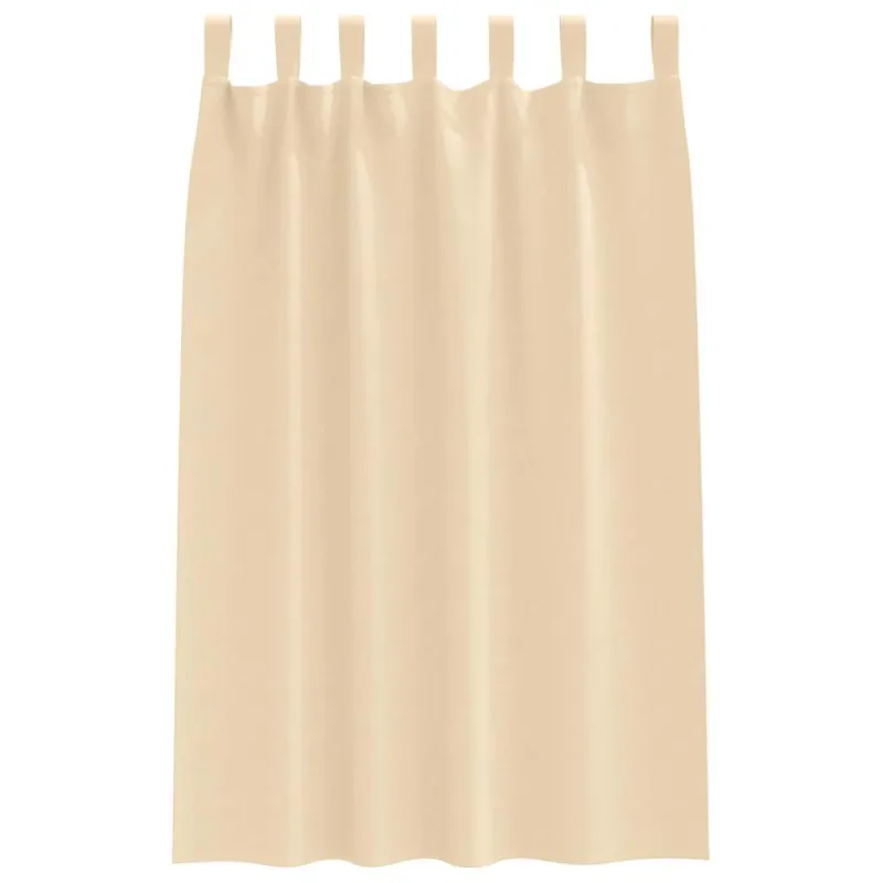 Užuolaidos su žiedais, blokuojančios šviesą 2 pcs Kreminė