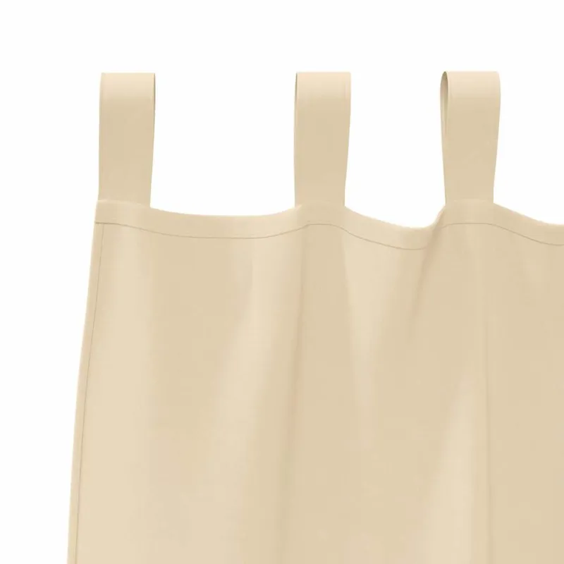 Užuolaidos su žiedais, blokuojančios šviesą 2 pcs Kreminė