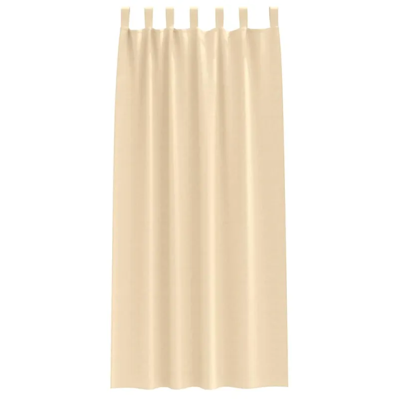 Užuolaidos su žiedais, blokuojančios šviesą 2 pcs Kreminė