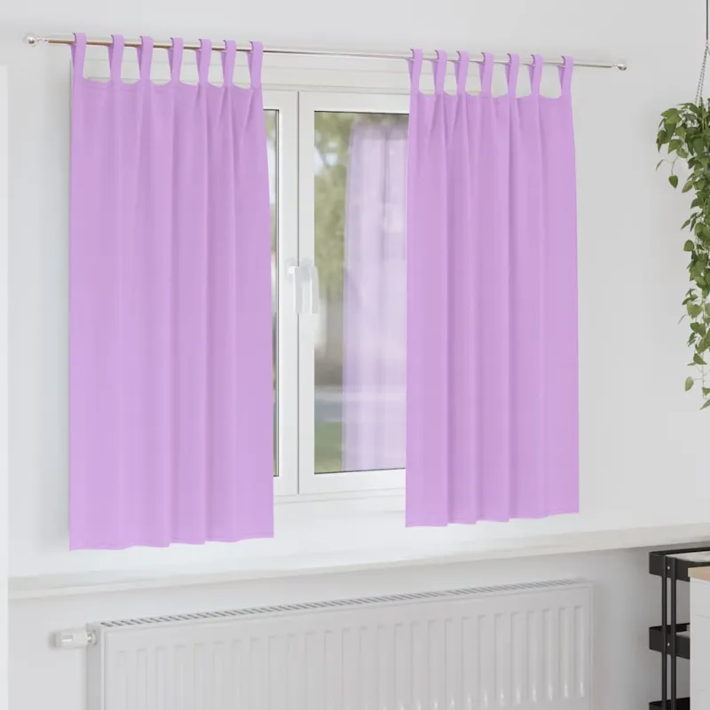 Užuolaidos su žiedais, blokuojančios šviesą 2 pcs Violetinė