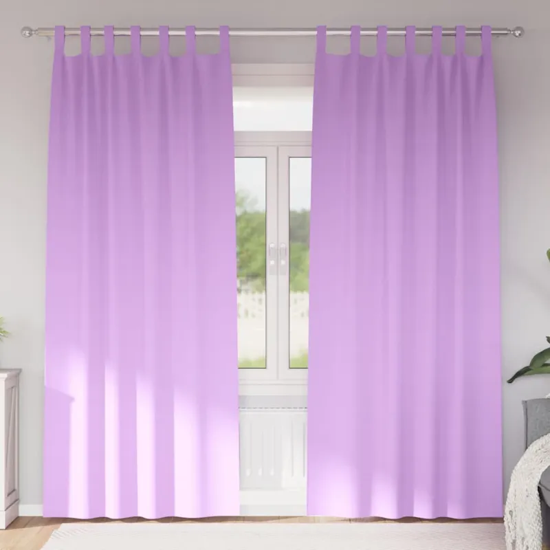 Užuolaidos su žiedais, blokuojančios šviesą 2 pcs Violetinė