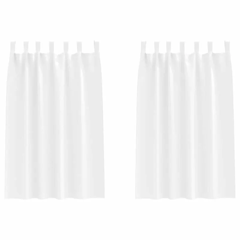Užuolaidos su žiedais, blokuojančios šviesą 2 pcs Švari balta