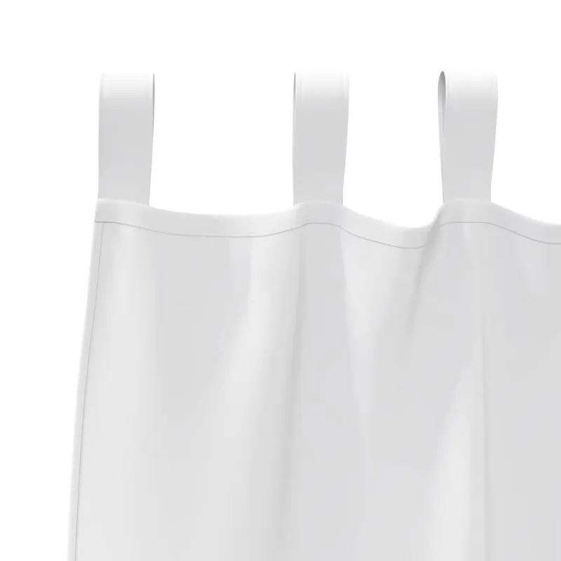 Užuolaidos su žiedais, blokuojančios šviesą 2 pcs Švari balta