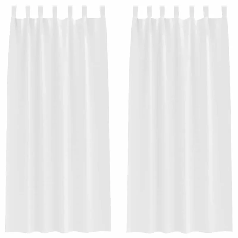 Užuolaidos su žiedais, blokuojančios šviesą 2 pcs Švari balta