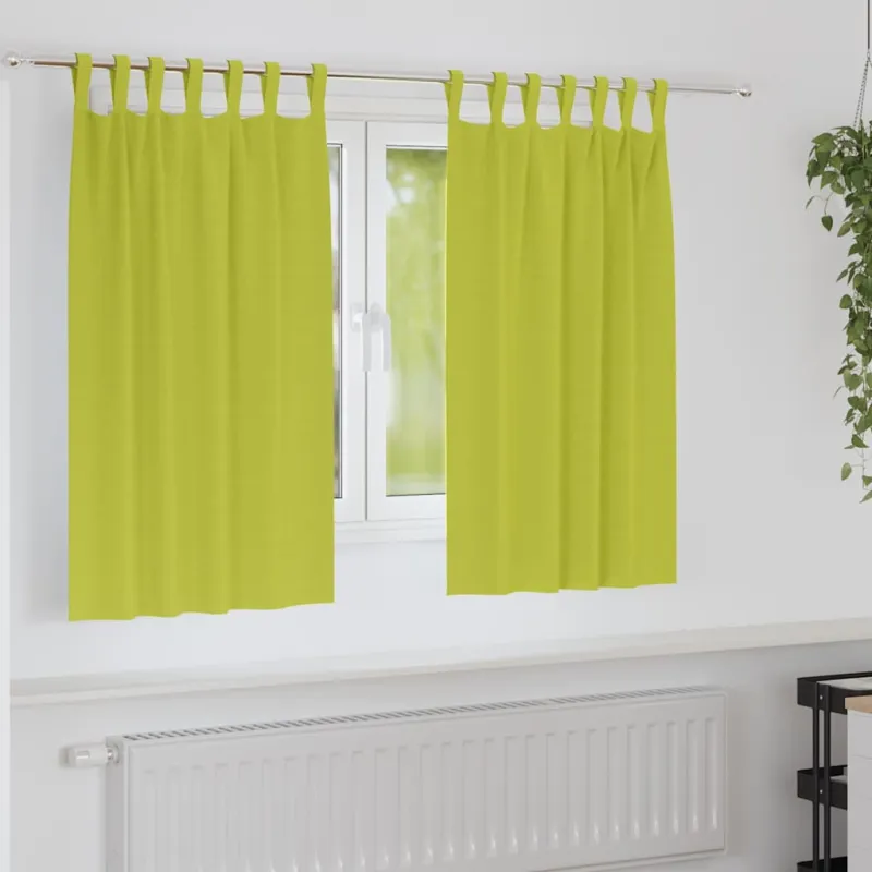 Užuolaidos su žiedais, blokuojančios šviesą 2 pcs Žalia