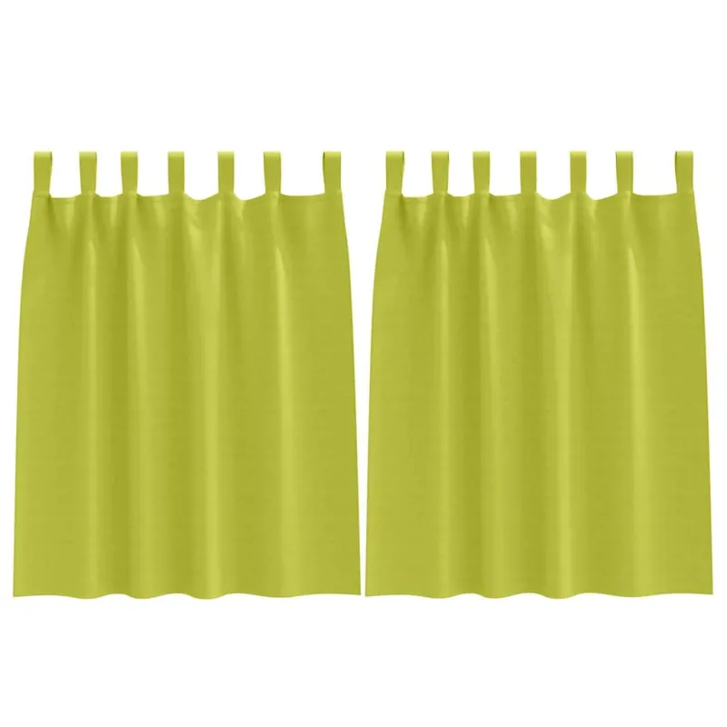 Užuolaidos su žiedais, blokuojančios šviesą 2 pcs Žalia