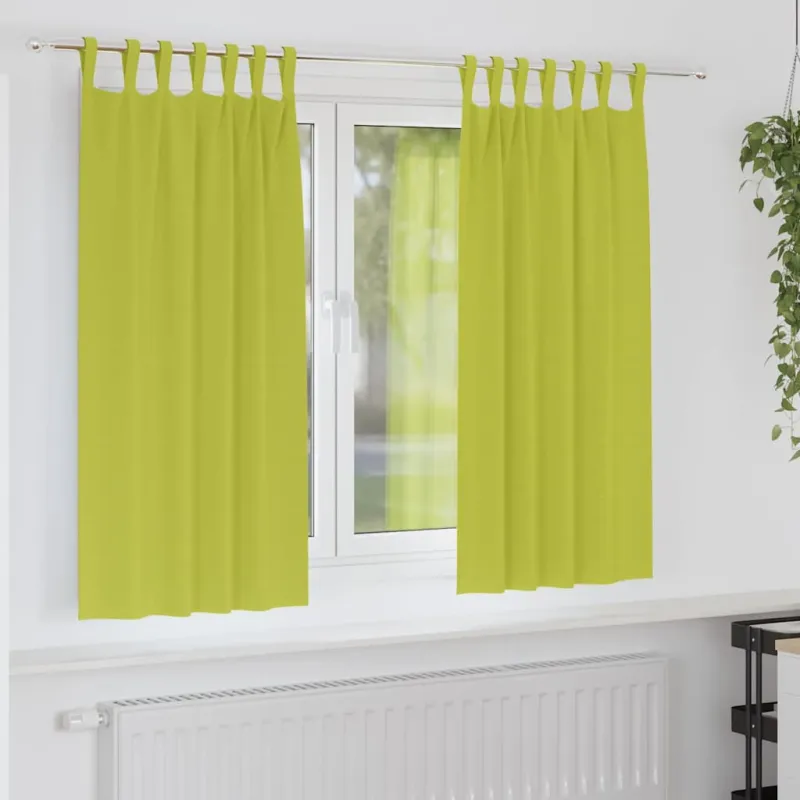 Užuolaidos su žiedais, blokuojančios šviesą 2 pcs Žalia