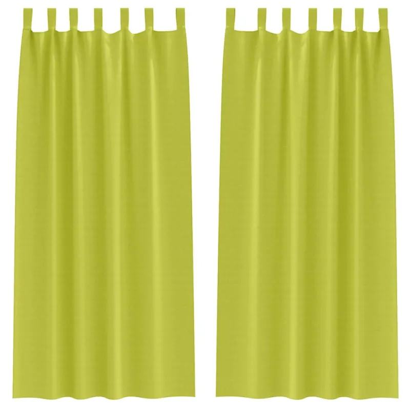 Užuolaidos su žiedais, blokuojančios šviesą 2 pcs Žalia