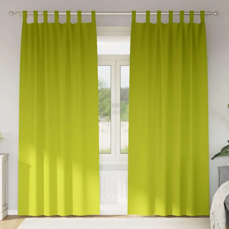 Užuolaidos su žiedais, blokuojančios šviesą 2 pcs Žalia