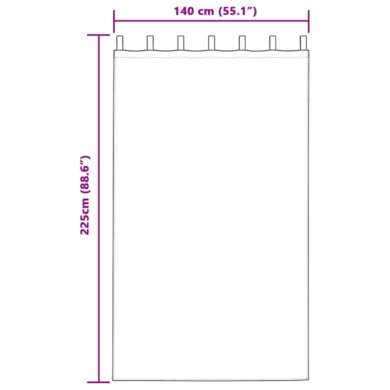 Užuolaidos su žiedais, blokuojančios šviesą 2 pcs