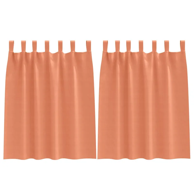 Užuolaidos su žiedais, blokuojančios šviesą 2 pcs Terakotos