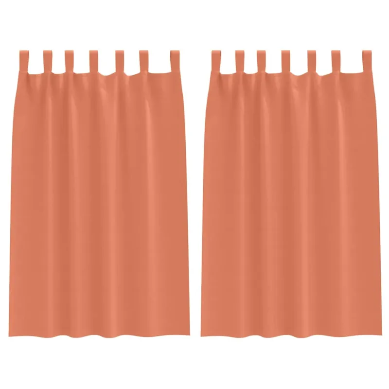 Užuolaidos su žiedais, blokuojančios šviesą 2 pcs Terakotos