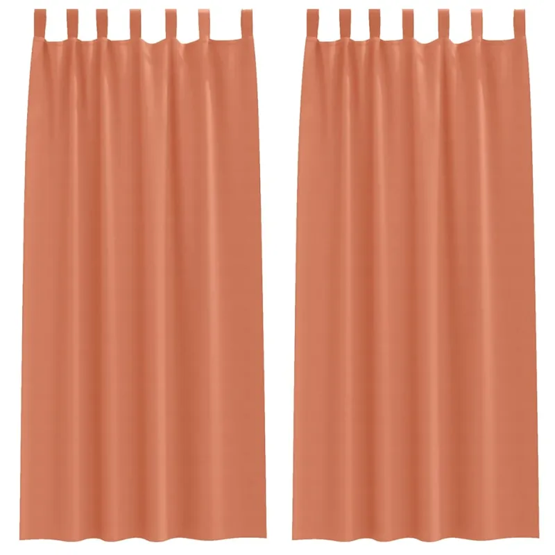 Užuolaidos su žiedais, blokuojančios šviesą 2 pcs Terakotos