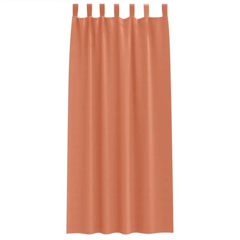 Užuolaidos su žiedais, blokuojančios šviesą 2 pcs Terakotos