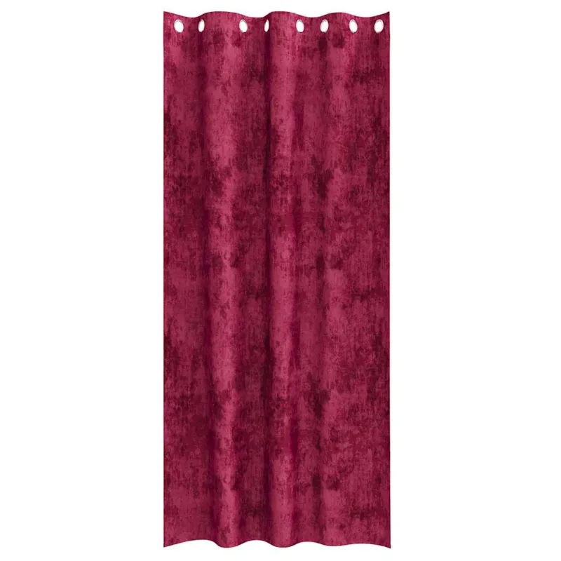 Aksominio tipo užuolaidos 2 pcs Vyno raudonumo 225 x 140 cm