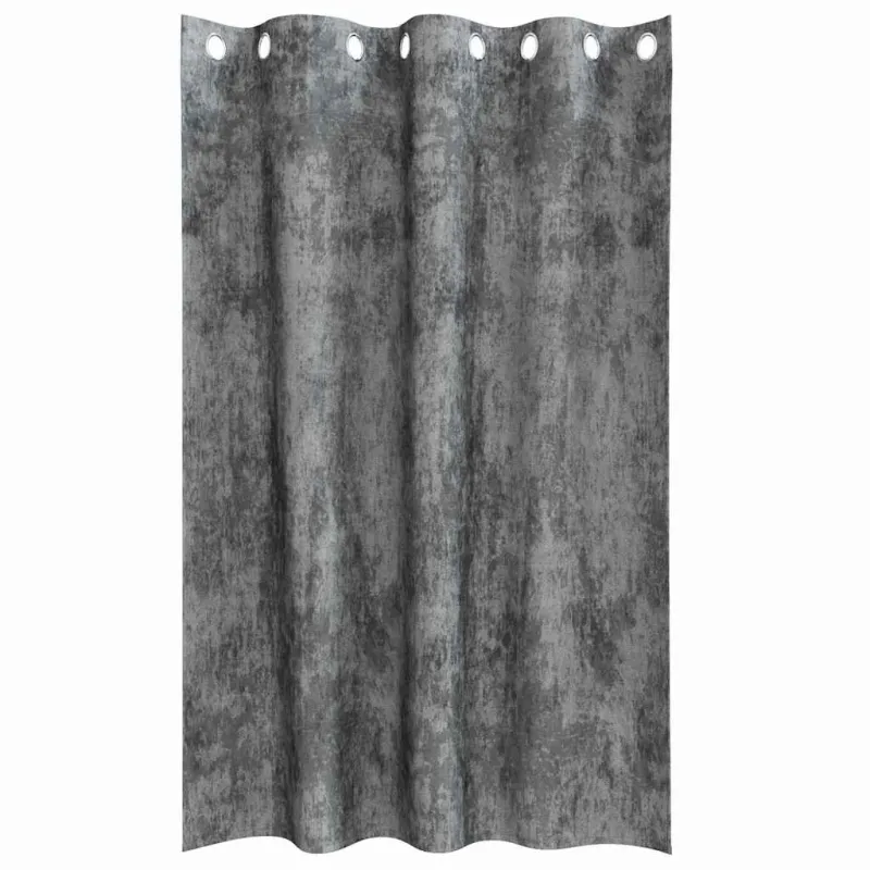 Aksominio tipo užuolaidos 2 pcs Pilka 175 x 140 cm Aksomas
