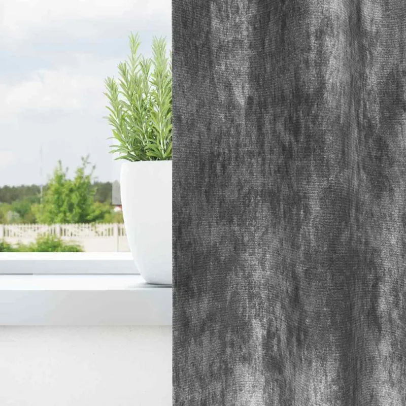 Aksominio tipo užuolaidos 2 pcs Pilka 260 x 140 cm Aksomas