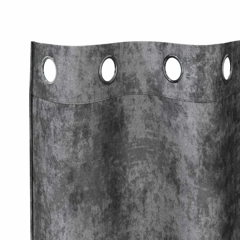 Aksominio tipo užuolaidos 2 pcs Pilka 260 x 140 cm Aksomas