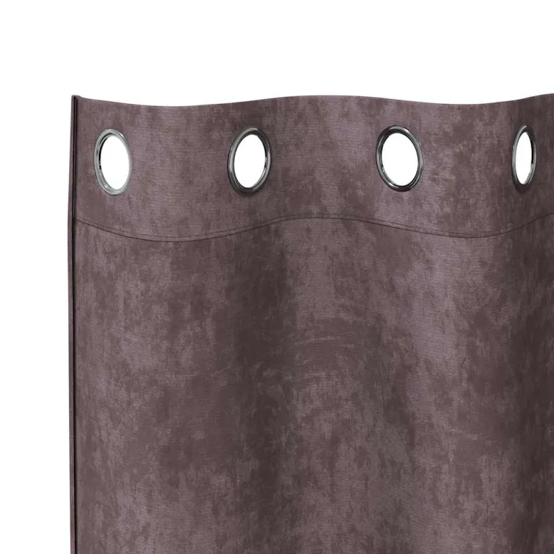 Aksominio tipo užuolaidos 2 pcs Ruda 140 x 140 cm Aksomas