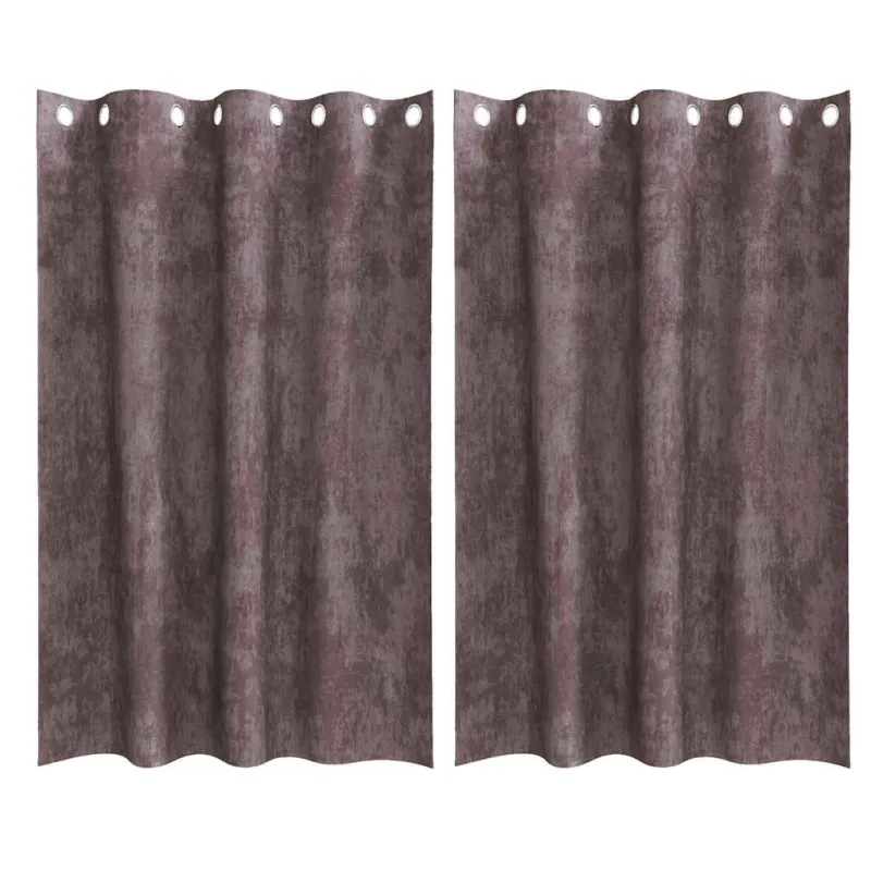 Aksominio tipo užuolaidos 2 pcs Ruda 175 x 140 cm Aksomas