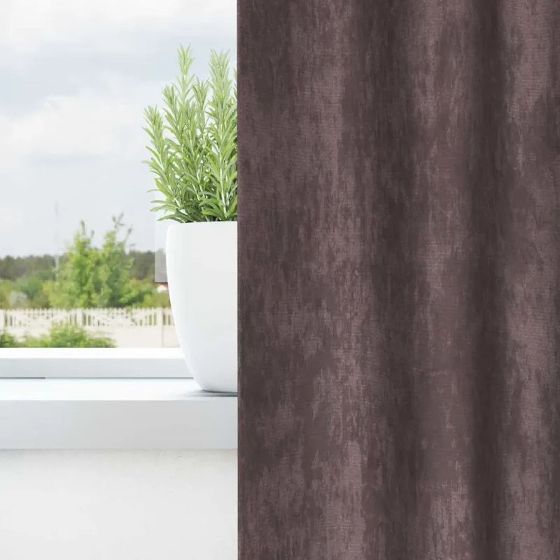 Aksominio tipo užuolaidos 2 pcs Ruda 225 x 140 cm Aksomas