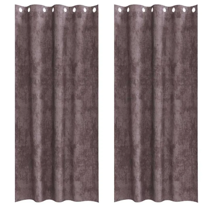 Aksominio tipo užuolaidos 2 pcs Ruda 245 x 140 cm Aksomas
