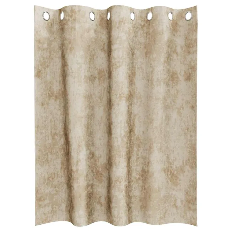 Aksominio tipo užuolaidos 2 pcs Kreminė 140 x 140 cm Aksomas