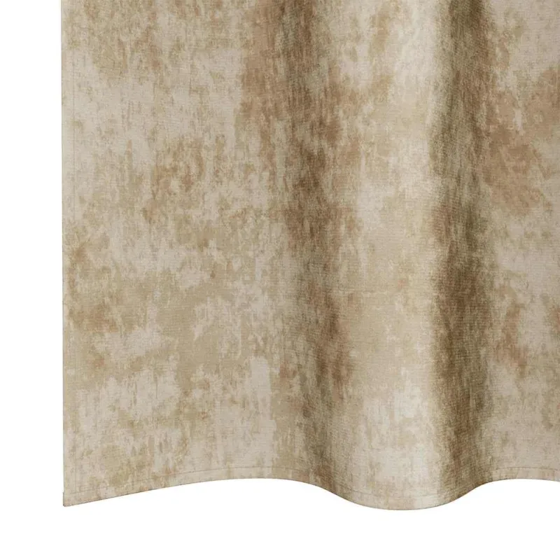 Aksominio tipo užuolaidos 2 pcs Kreminė 140 x 140 cm Aksomas