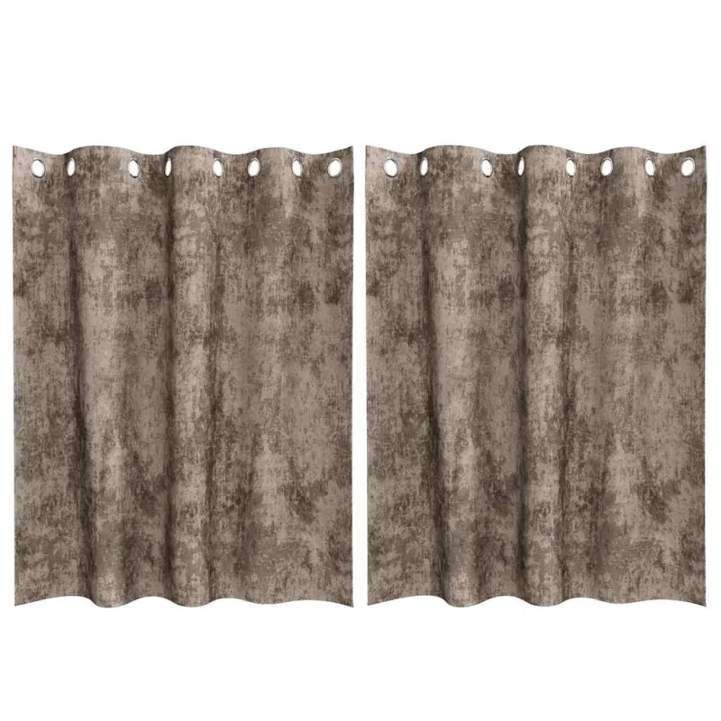 Aksominio tipo užuolaidos 2 pcs Kapučino 140 x 140 cm Aksomas