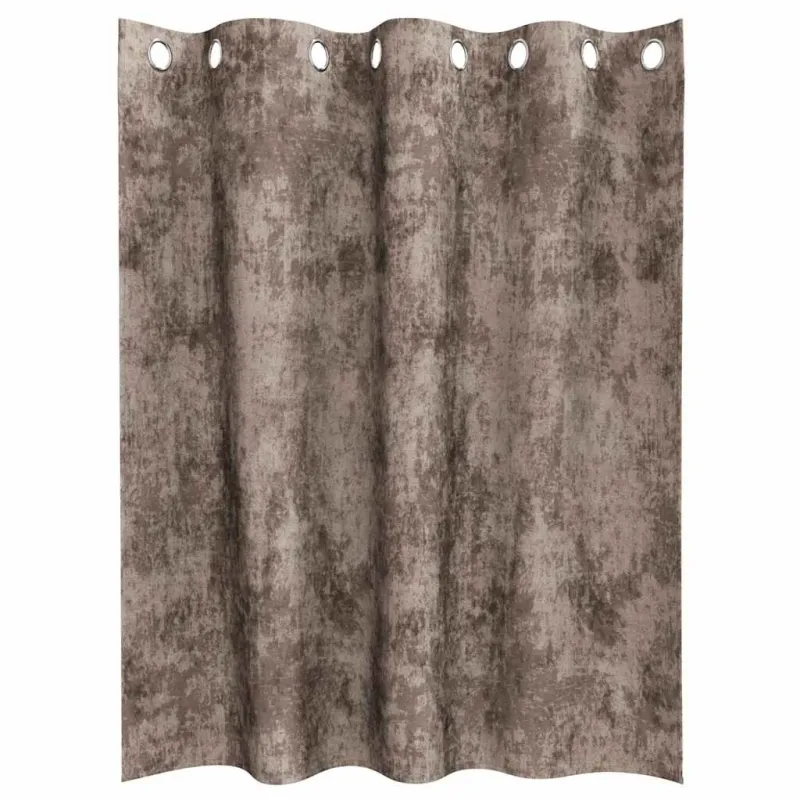 Aksominio tipo užuolaidos 2 pcs Kapučino 140 x 140 cm Aksomas