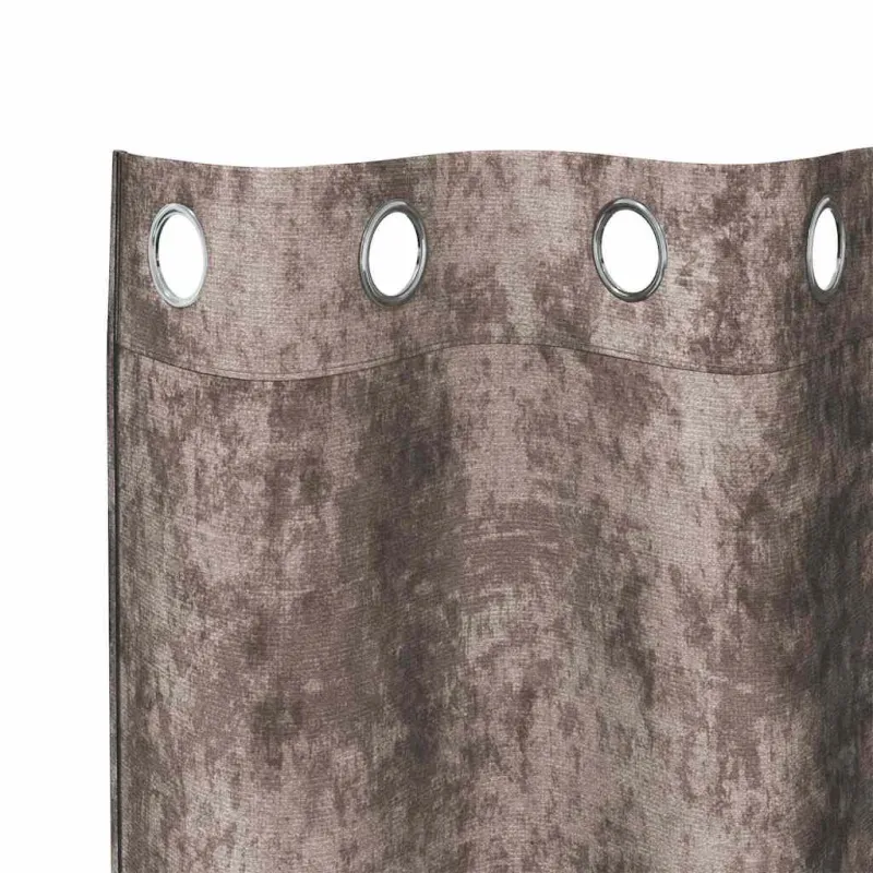 Aksominio tipo užuolaidos 2 pcs Kapučino 140 x 140 cm Aksomas