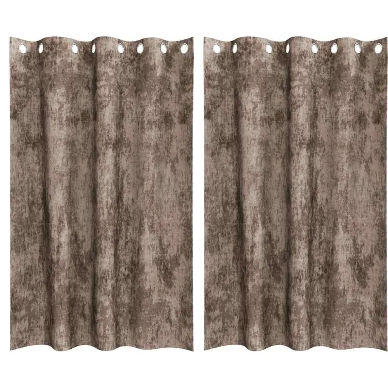 Aksominio tipo užuolaidos 2 pcs Kapučino 175 x 140 cm Aksomas