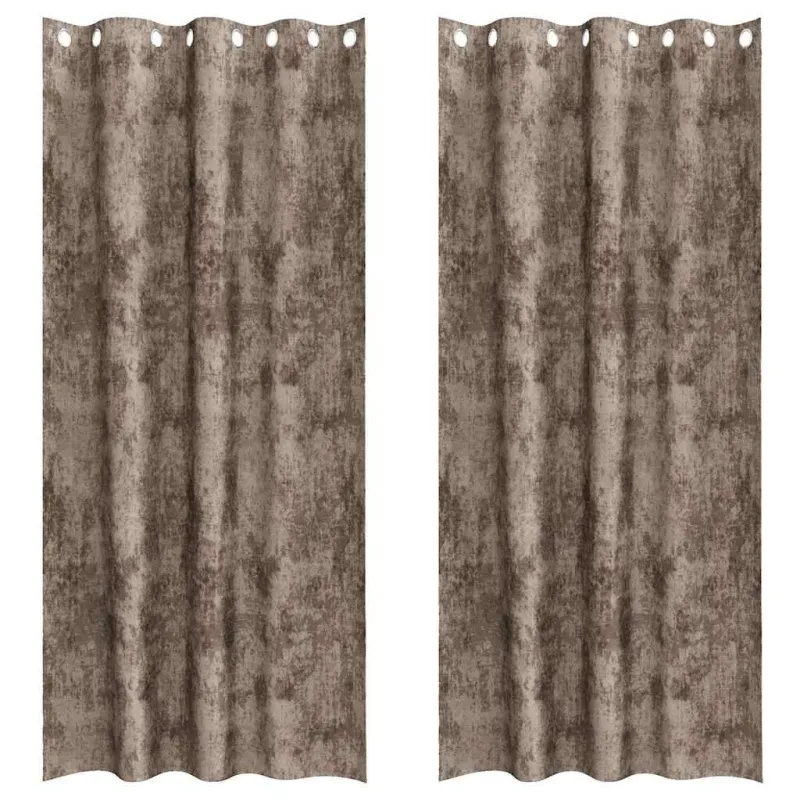 Aksominio tipo užuolaidos 2 pcs Kapučino 245 x 140 cm Aksomas