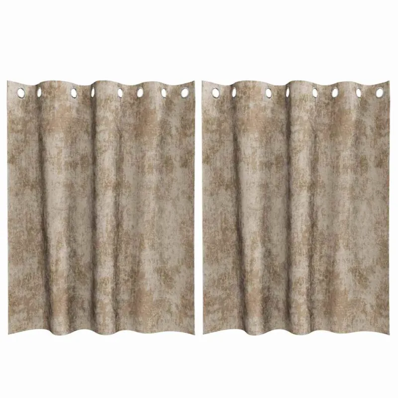 Aksominio tipo užuolaidos 2 pcs šampano 140 x 140 cm Aksomas