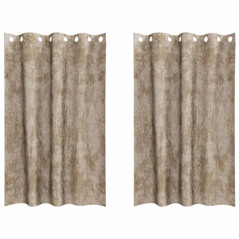 Aksominio tipo užuolaidos 2 pcs šampano 175 x 140 cm Aksomas