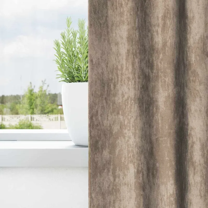 Aksominio tipo užuolaidos 2 pcs šampano 245 x 140 cm Aksomas